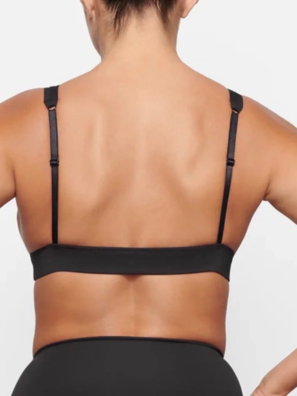 Skims Swim Plunge Bikini Top Onyx Women’s XL Summer Beach Pool Black